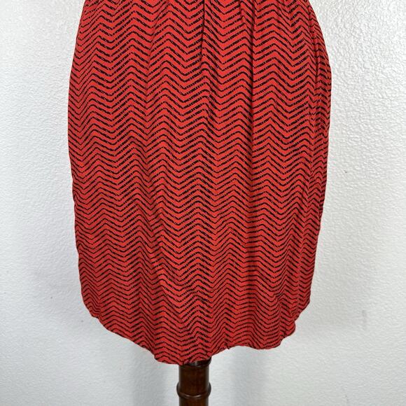 Lucky Brand Boho Dress Womens Small Orange Black Tribal Sleeveless Cotton Shift - Picture 7 of 13